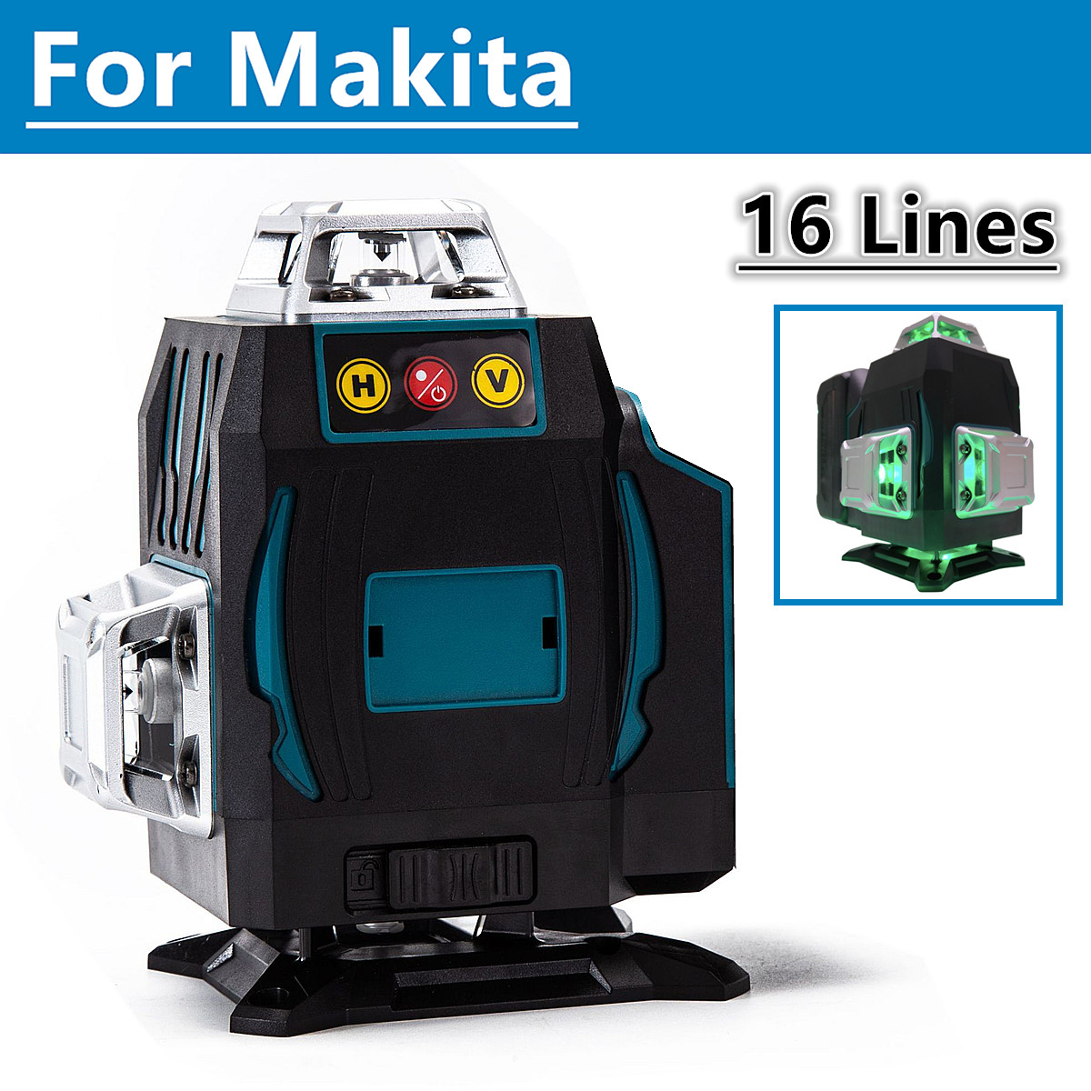 Laser Level 16 Lines 4D Green - Makita 18V Pil için 16 Hat