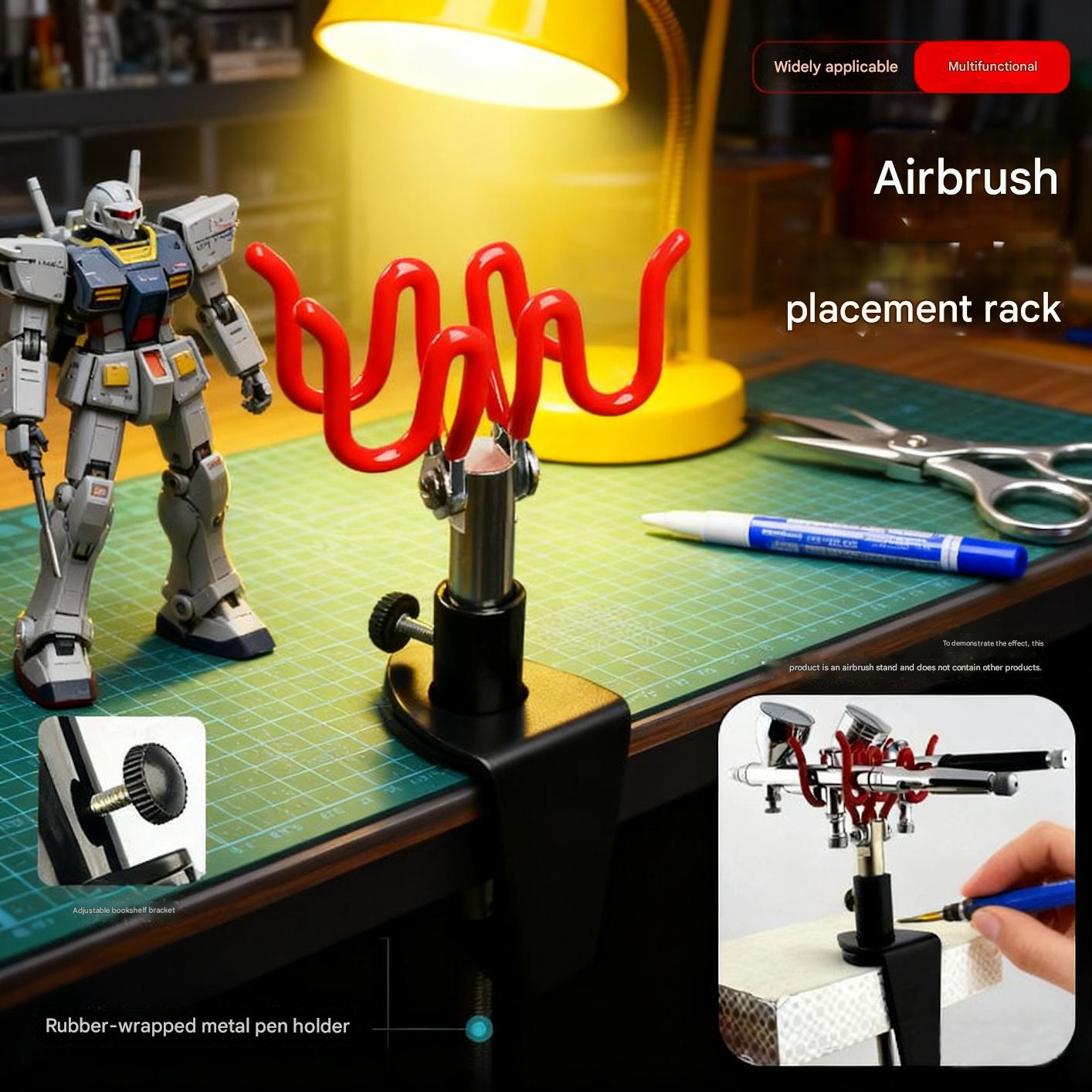 Airbrush Kit With Mini Compressor - Airbrush Tutucu Yerçekimi Destekli Stand Kiti,