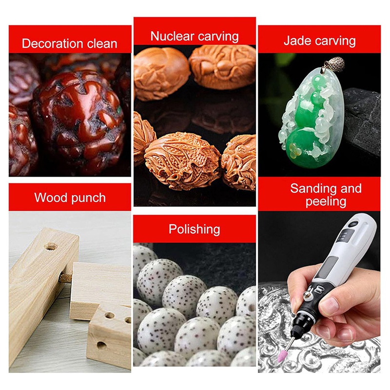 Cordless Rotary Tool Kit Accessories - SHGO Mini Taşlama Kiti Döner Alet,