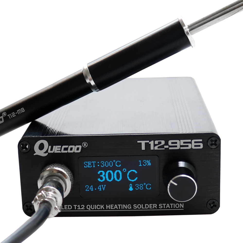 Digital Soldering Station T12 - QUECOO T12-956 Lehimleme Dijital İstasyonu Elektronik