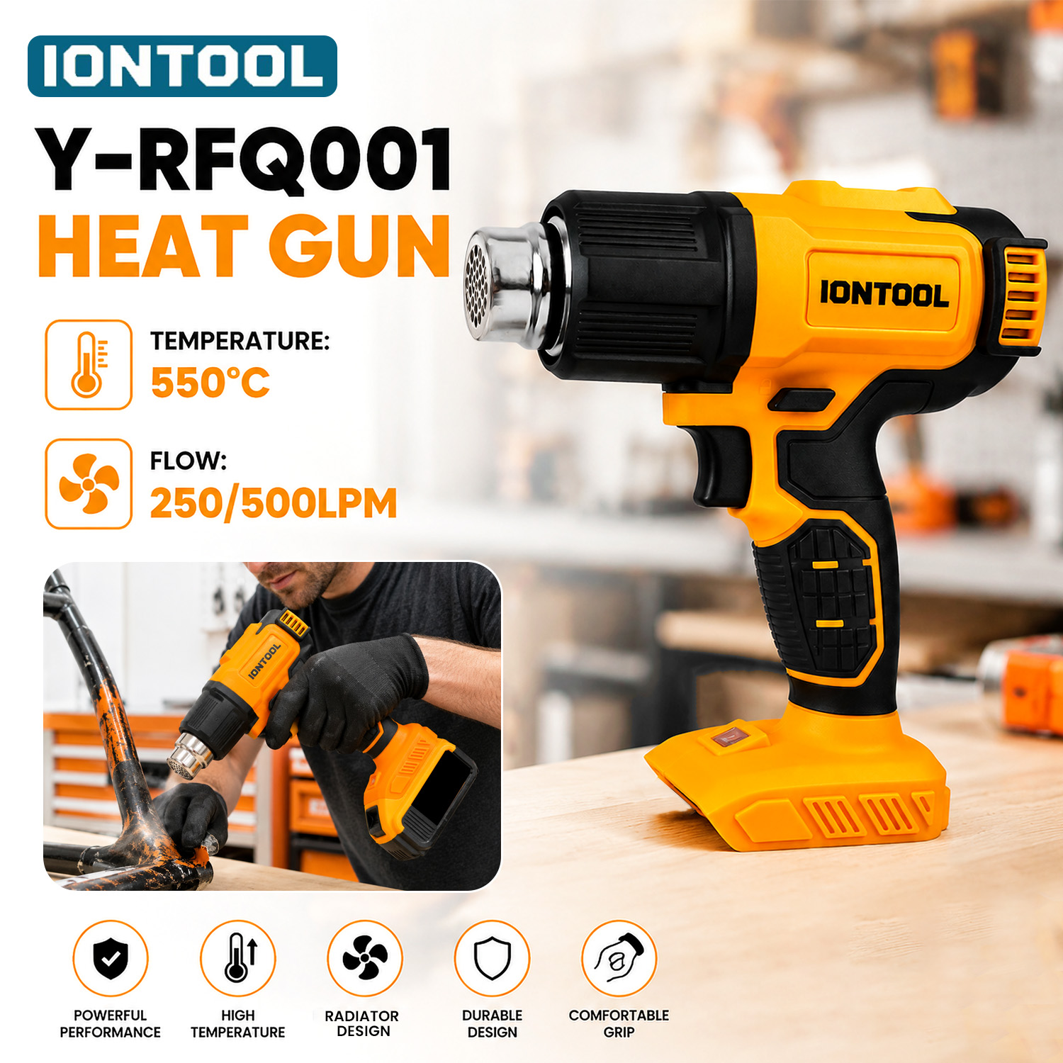 IONTOOL Sarı Kablosuz Isı Taba - Cordless Heat Gun For Shrink Tubing incelemesi ve fiyatı