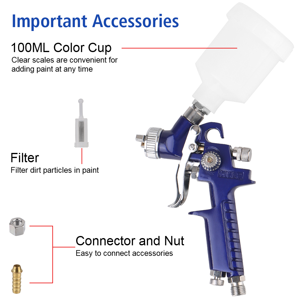 Mini hava boya sprey tabancala - Airbrush Kit With Mini Compressor incelemesi ve fiyatı
