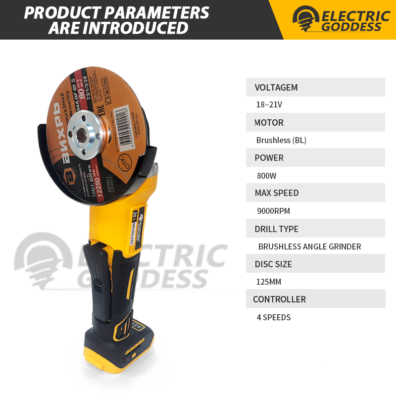 125mm Fırçasız Açı Taşlama Mak - Brushless Angle Grinder Battery Powered incelemesi ve fiyatı