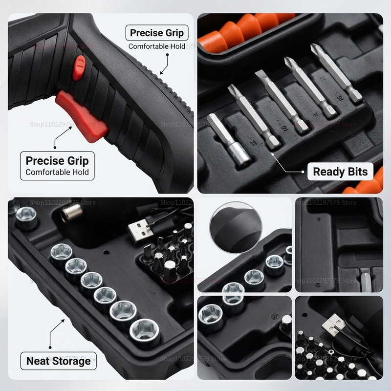 47 Parça Şarj Edilebilir Elekt - Electric Screwdriver Rechargeable Usb incelemesi ve fiyatı