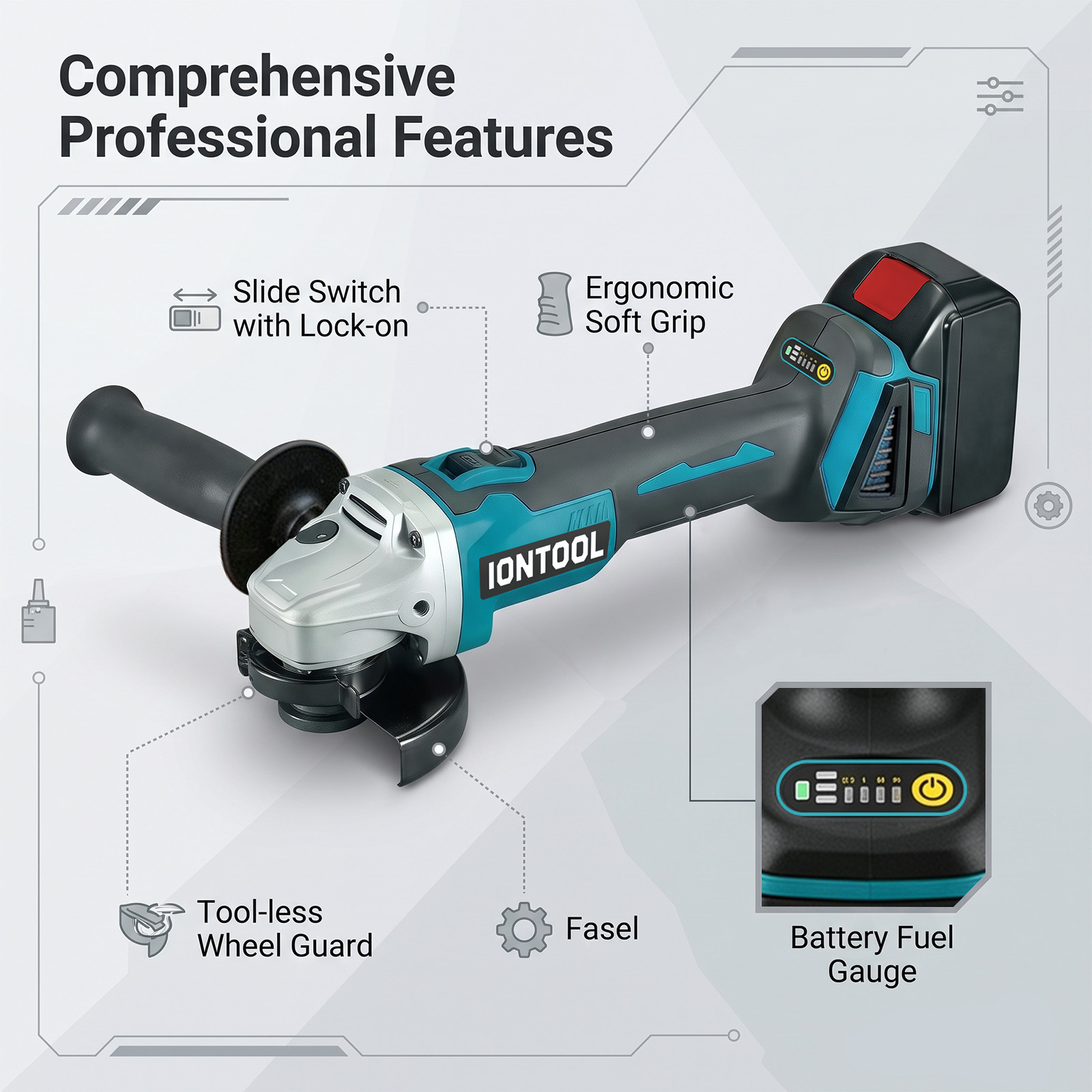 IONTOOL 850W 100mm Akülü Açı T - Brushless Angle Grinder Battery Powered incelemesi ve fiyatı