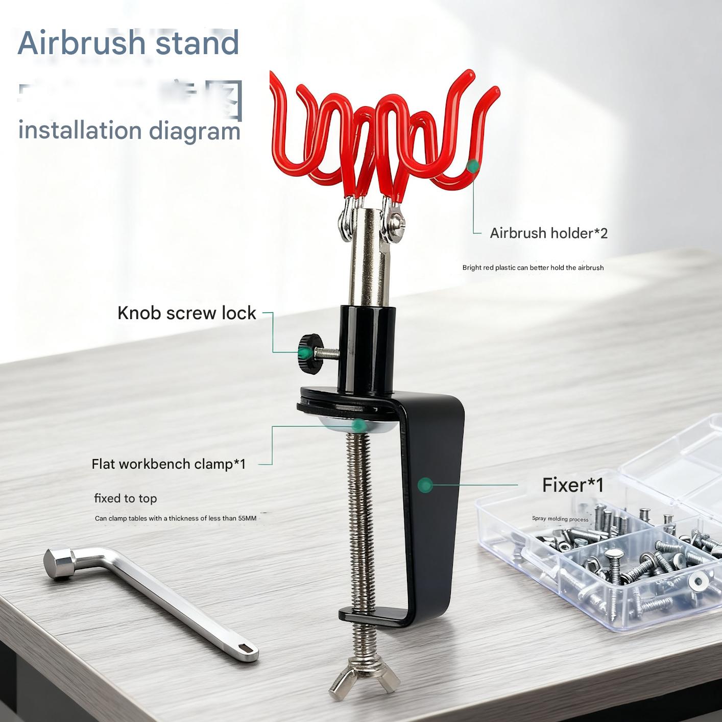 Airbrush Tutucu Yerçekimi Dest - Airbrush Kit With Mini Compressor incelemesi ve fiyatı