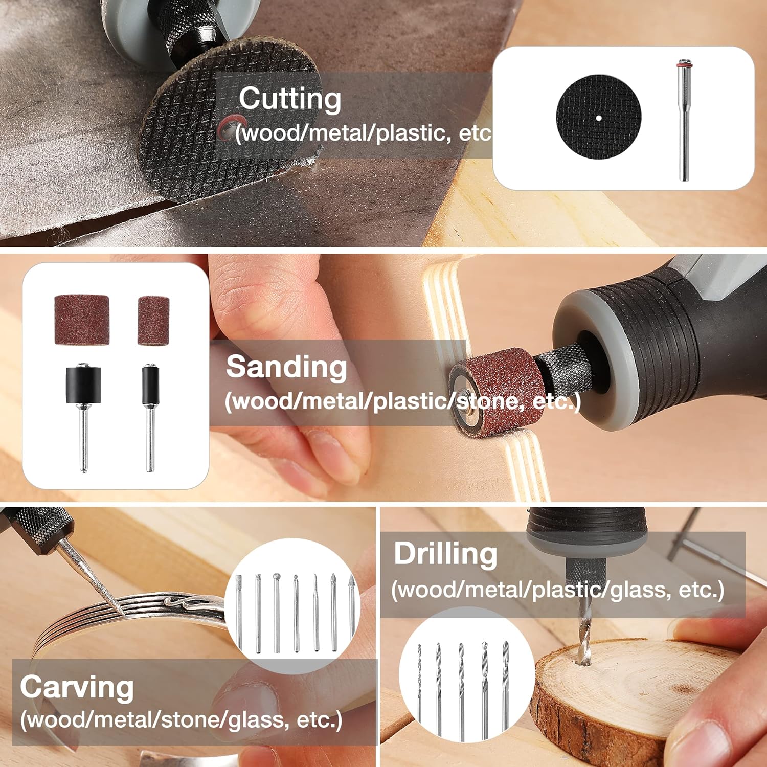Kablosuz Mini Döner Alet Seti, - Cordless Rotary Tool Kit Accessories incelemesi ve fiyatı