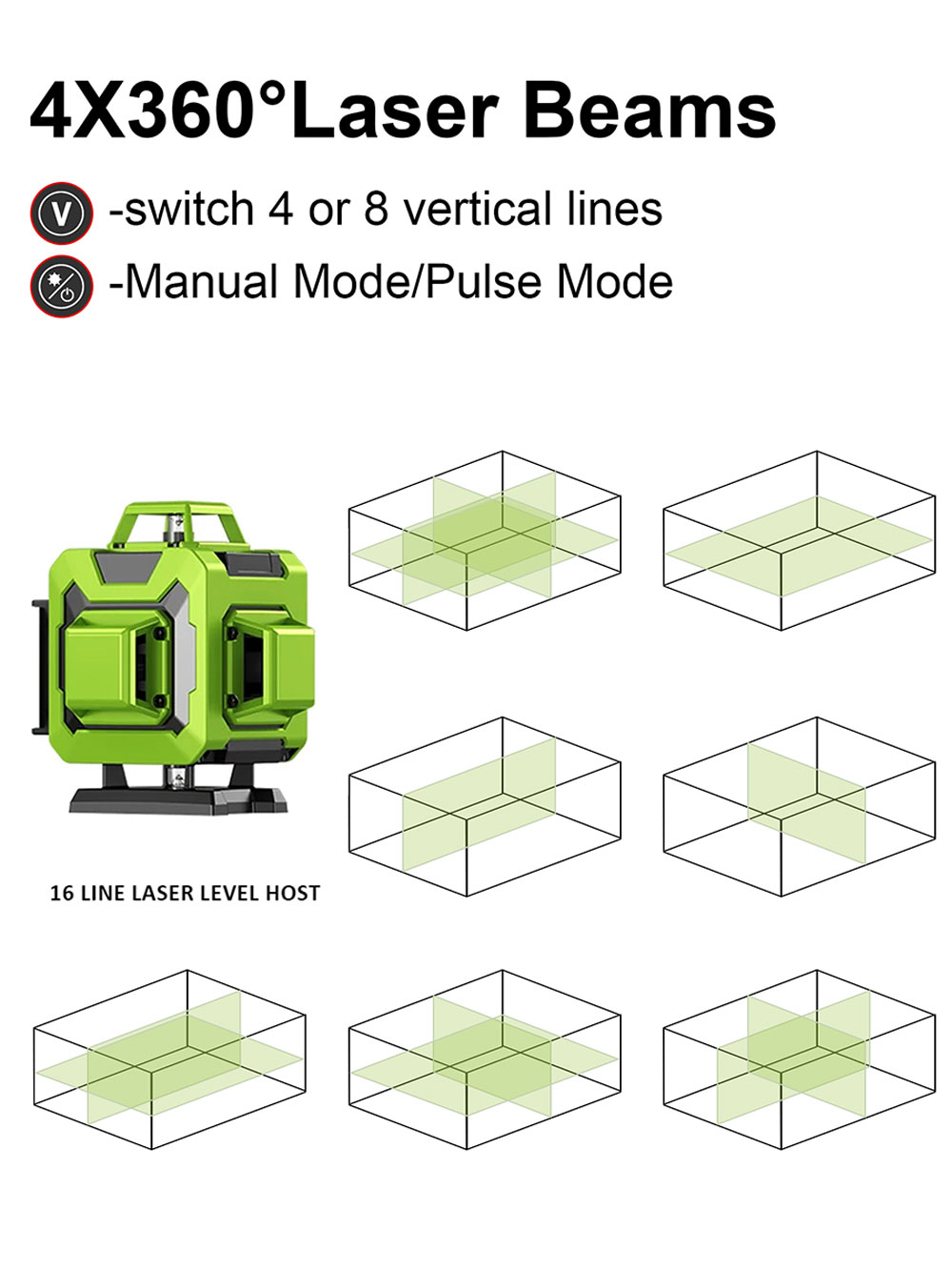LFINE 4D 16 Satır 360 Kendinde - Laser Level 16 Lines 4D Green incelemesi ve fiyatı